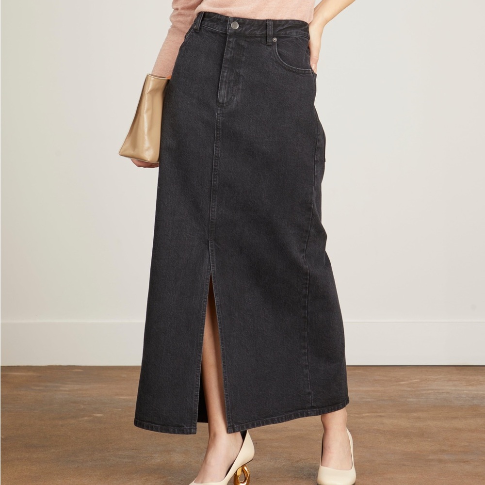 Tibi denim maxi skirt